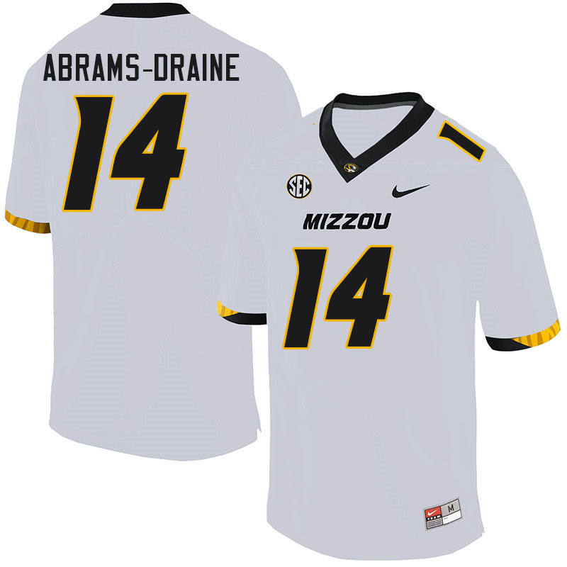 Men #14 Kris Abrams-Draine Missouri Tigers College Football Jerseys Sale-White - Click Image to Close